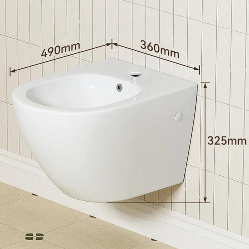 Wand Bidet Set oder Spülrandloses Hänge WC Toilette abnehmbar Soft Close Sitz - Bild 32 von 35