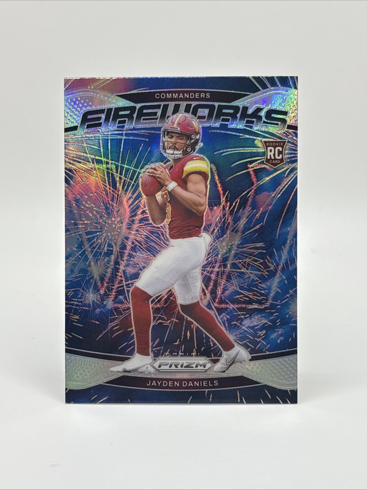 2024 Panini Prizm - Fireworks Jayden Daniels #24 Silver Prizm (RC)
