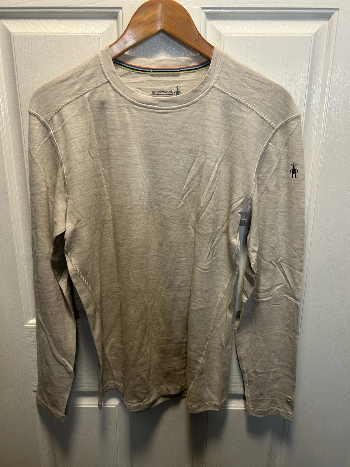 Smartwool Men M Merino Wool Long Sleeve Base Layer Shirt Oatmeal Cream Thermal
Opens in a new window