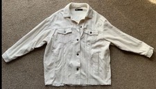 Zara Cream Cord Jacket Size Medium
