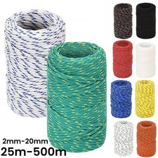 2-20mm Bootsseil Polyester Flechtleine Tauwerk Ankerleine Tauziehen Seil (2-1)