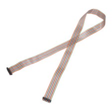 IDC Ribbon Cable 2.54mm Pitch 26 Pin Dual Female Black Connector 4 Ft 1 Pcs