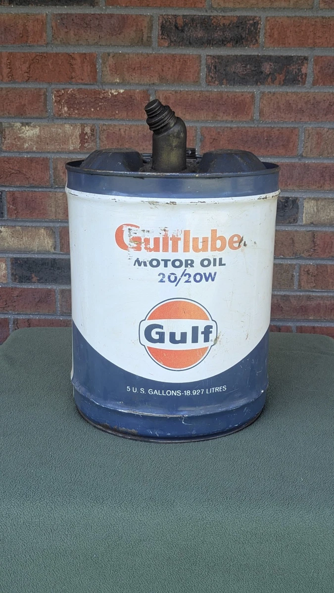 Gulf In Collectible Gas & Oil Advertising Cans And Buckets for