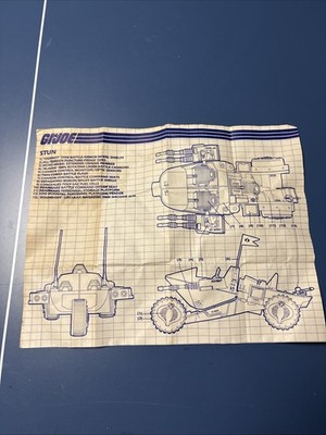 Vintage Hasbro GI Joe Stun Cobra Chariot  Vehicle Instructions