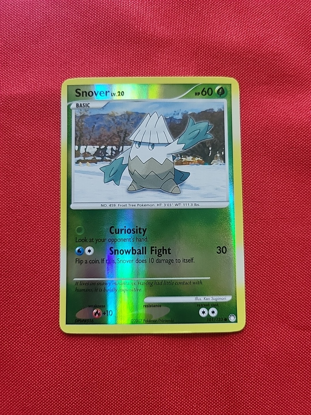 Pokemon: Snover #101/123 Mysterious Treasures Reverse Holo 2007 - LP - H26