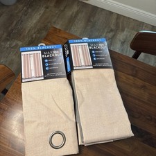 2 Max 100 Blackout Emerson Solid Grommet Top Curtain Panel Blush Pink 38" x 84"