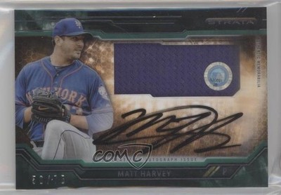 2015 Topps Strata Clearly Authentic Relics Green 50/75 Matt Harvey Auto 0qo1
