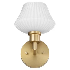 Quorum International 5221-1 Providence 10" Tall Bathroom Sconce - Brass