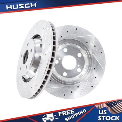 Front DRILLED SLOTTED Brake Rotors for 2009 2010 - 2016 Toyota Venza Brake Rotor