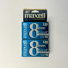 Maxell 8mm GX-MP High Quality 120 Blank Tapes 2 pack Camcorder Videotapes NEW