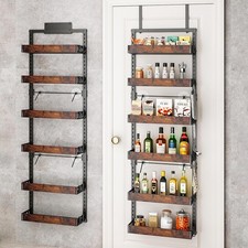 6-Tier Over the Door Pantry Organizer 2-in-1 Door Hanging/Wall Mounted Spice