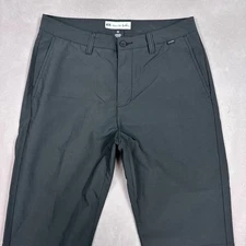 Travis Mathew Pants Mens 32 Black Golf Driving Range Office Work Stretch Dark