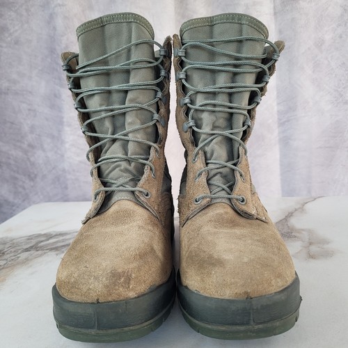 Belleville AFST Steel Toe Military Hot Weather Boots Men's 8.5 XW Olive/Tan - Picture 2 of 17