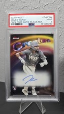 2025 Topps Finest James Wood Creators Autographs RC /10 Book End PSA 9 #CAV-JW