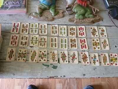 Scarce William Tell Playing Cards Aug. Denk & Co. Set of 31 Austria 1800s