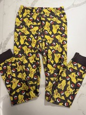 Hanna Andersson Sz 8 Kids Pok mon Pikachu Holiday Long John Pajama Pants