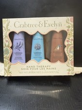 Crabtree Evelyn Hand Therapy Gift Set 3 Travel Size Hand Creams 3.5oz each