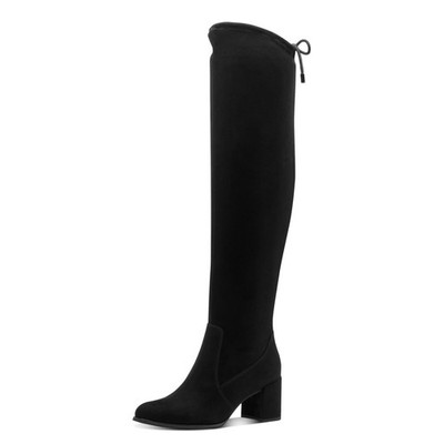 MARCO TOZZI Overknee Damen Stiefel mit Blockabsatz 2-25527-45
