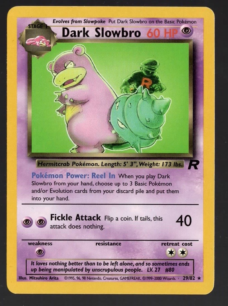 Pokemon TCG Team Rocket Dark Slowbro #29 NM!