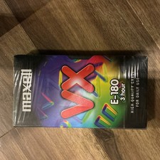 Maxell VX VHS Video Tape    180 min 3 Hr  Blank brand new sealed