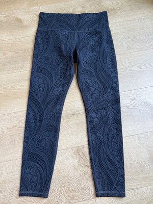 EUC Womens Athleta Elation textured tight athletic legging strtech black size M