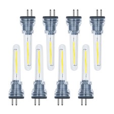 EASYIVY 8-Pack S14 LED Bulbs Plug in, 1W Spare LED Filament Light Bulb 2700K ...