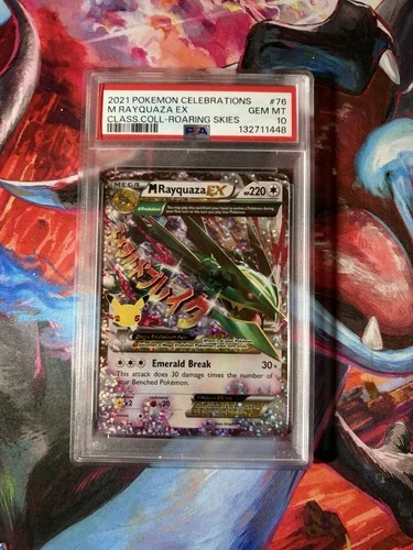 2021 Pokemon Celebrations M Rayquaza EX 76/108 Classic Collection PSA 10 GEM MT