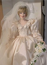 Diana Portrait Of A Bridal Princess Porcelain Doll The Franklin Mint Box COA