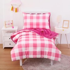 - Gingham Bedding Set for Girls Boys, Cute Plaid Buffalo Check, 4 Pieces Soft...