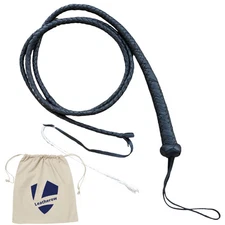 Indiana jones Bullwhip Genuine Black Leather 5 Feet Long 8 Plait Weaving whip