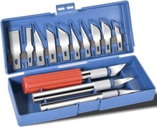 13-piece Precision Exacto Knife Set, including hobby and craft knives as well as