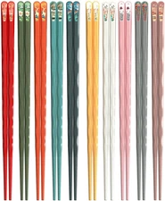 10 Pairs Reusable Chopsticks, 9.5-Inch Dishwasher Safe, Heat-Resistant, Non-Slip