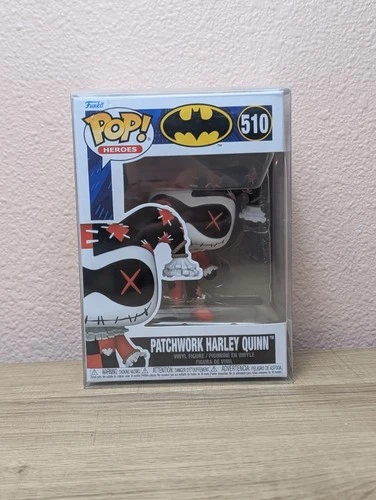 NIB DC Comics Patchwork Harley Quinn Funko Pop! Vinyl Figure #510 W Protector
