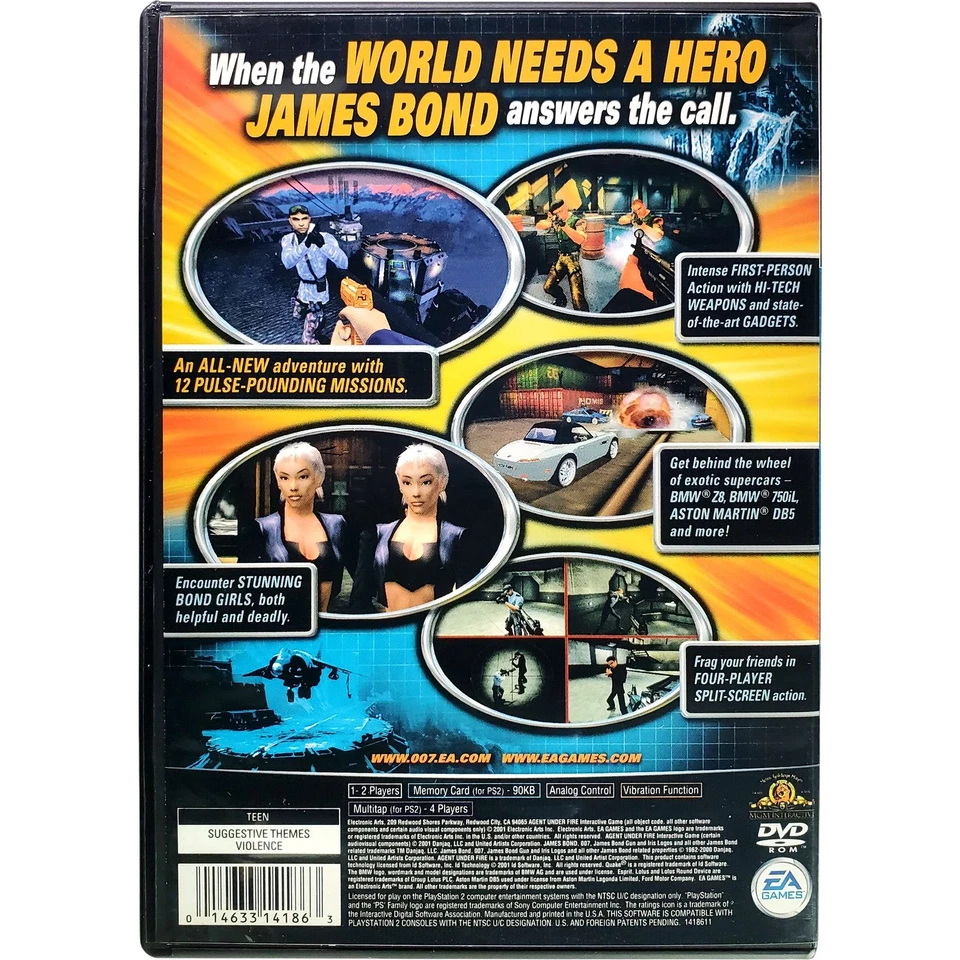 007 Agent Under Fire - Sony Playstation 2 PS2 Testado Autêntico Garantia 1Y - Imagem 2 de 4