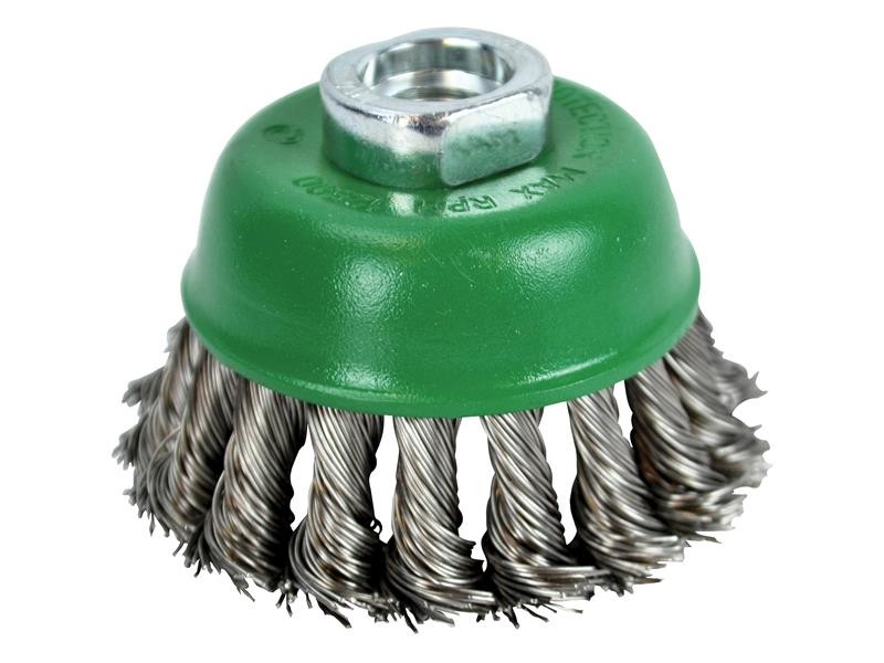 Faithfull Wire Cup Brush Twist Knot 65mm M14x2, 0.50mm Stainless Steel Wire FAI - Image 3
