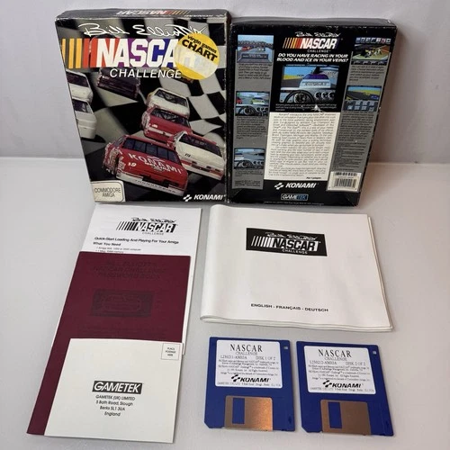Bill Elliot's Nascar Challenge Commodore Amiga Complete With Manual Etc Untested