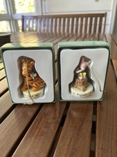 Set of 2 Classic Winnie The Pooh Porcelain Ornaments TIGGER & PIGLET