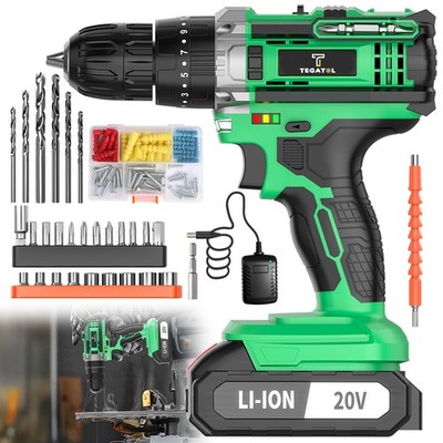 20V cordless electric drill, with Accessories and Batteries  for home use