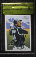 BAS 2010 National Chicle Dexter Fowler by Ken Branch Beckett Auth Sticker 3c7