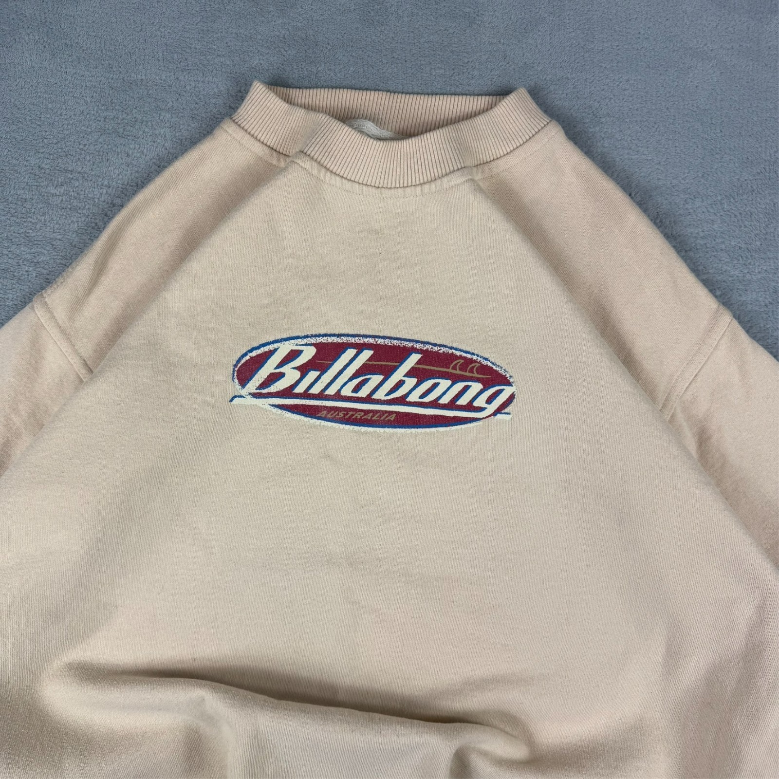 Vintage Billabong 1990's Surf Beige Oversized Size Medium Pullover Sweatshirt image 4
