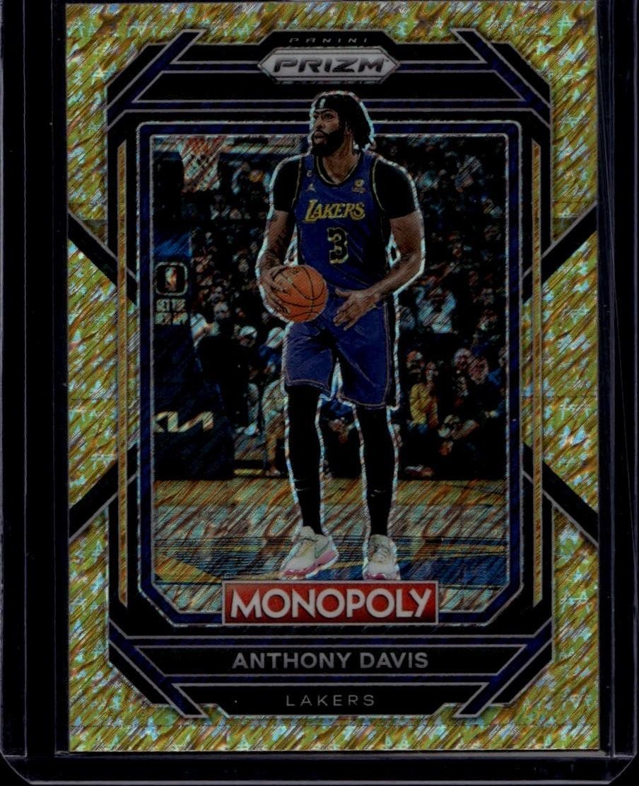 2022-23 Panini Prizm Monopoly #41 Anthony Davis Gold Money Shimmer #/500