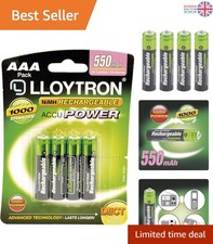 Reliable 4 Pack AccuPower AAA 550mAh Rechargeable Batteries – Long Lasting Power 2.00 per battery