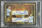 LIONEL MESSI ANGEL DI MARIA 2022 LEAF ULTIMATE #DA-3 DUAL AUTO GOLD SPECTRUM 1/2