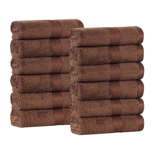 Rayon From Bamboo Blend Cotton 12 Piece Washcloth Face Towel Set - Picture 20 of 83