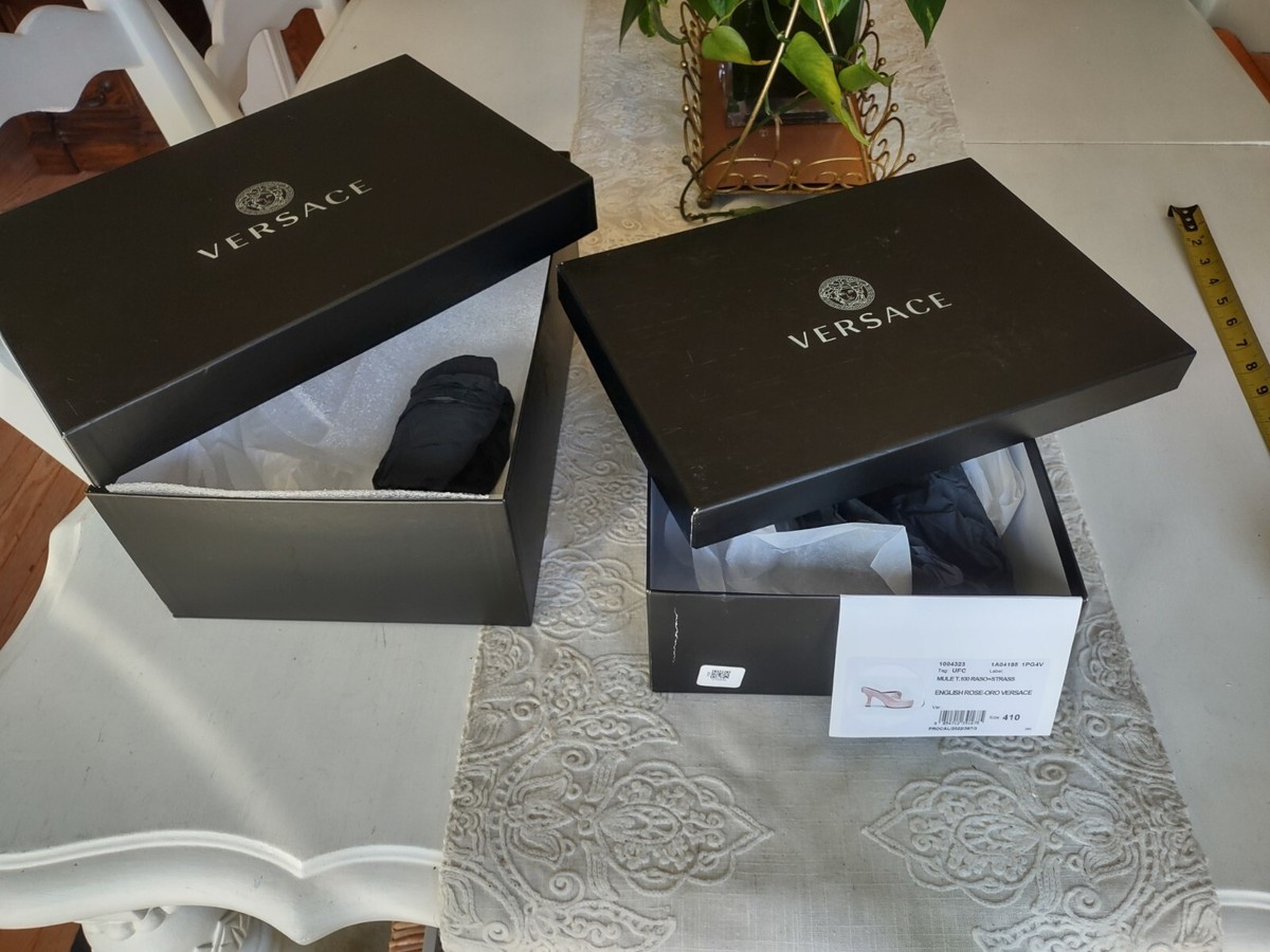 Versace Boxes Empty Black Gift Shoe Logo Box | eBay