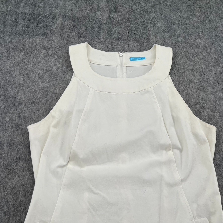 J McLaughlin Womens White Solid Sheath Dress Size… - image 4