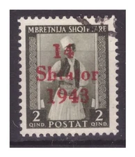 Albania German Occupation 1943 - 2 Qind Used