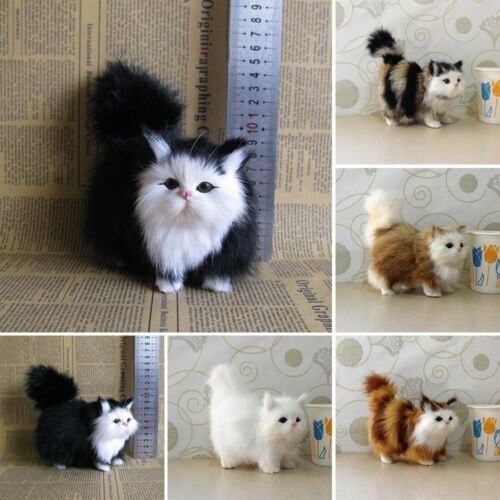 Carino regalo arte pelliccia peluche gatto gattino bambola modello giocattolo - Foto 1 di 17