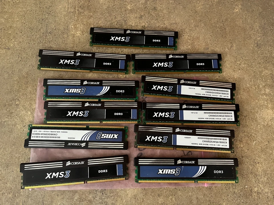CORSAIR XMS3 DDR3 6GB (3X2GB) 1600MHZ CMX6GX3M3A1600C9 F3-1(12) - Image 4 of 4