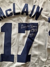 Tigers Denny Mclain Signed Jersey with 1968 WSC Inscription W/COA
